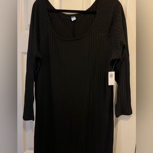 Long Sleeve Black Maxi Dress